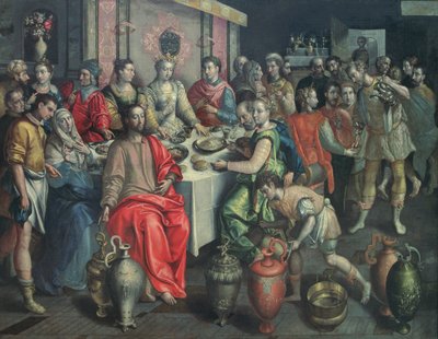 The Marriage at Cana by Maarten de studio of Vos